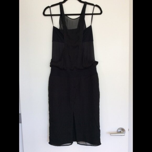 Helmut Lang Elegant Black Silk Midi Dress - Picture 7 of 9